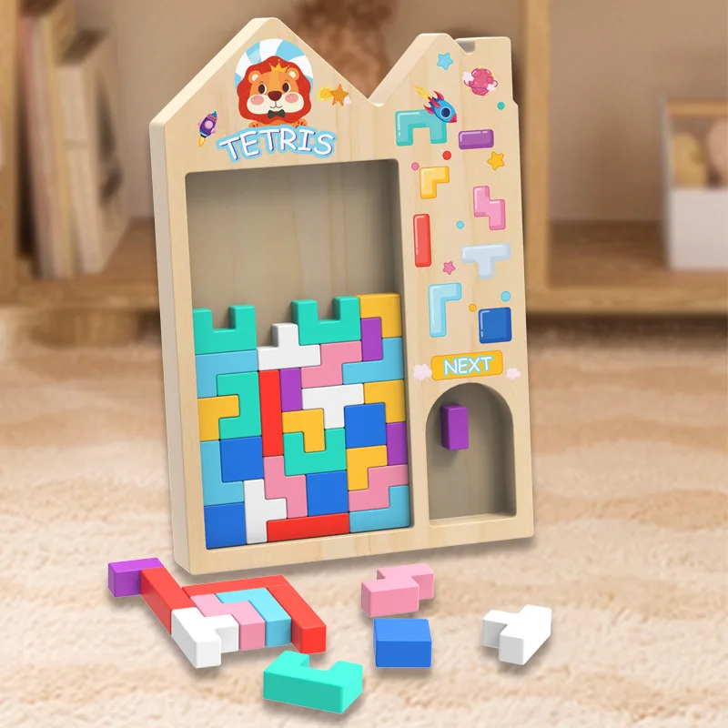 

Tetris Blocks Brain Training Puzzle Toys for Children - Educational Enlightenment Game for Boys And Girls Ages 3-6