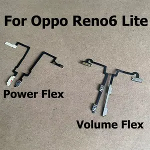 Bilashmart Oppo Reno6 Reno 6 Lite Mute Switch Key Power On Off Volume Side Button Repair Replacement Flex Cable Spare Parts