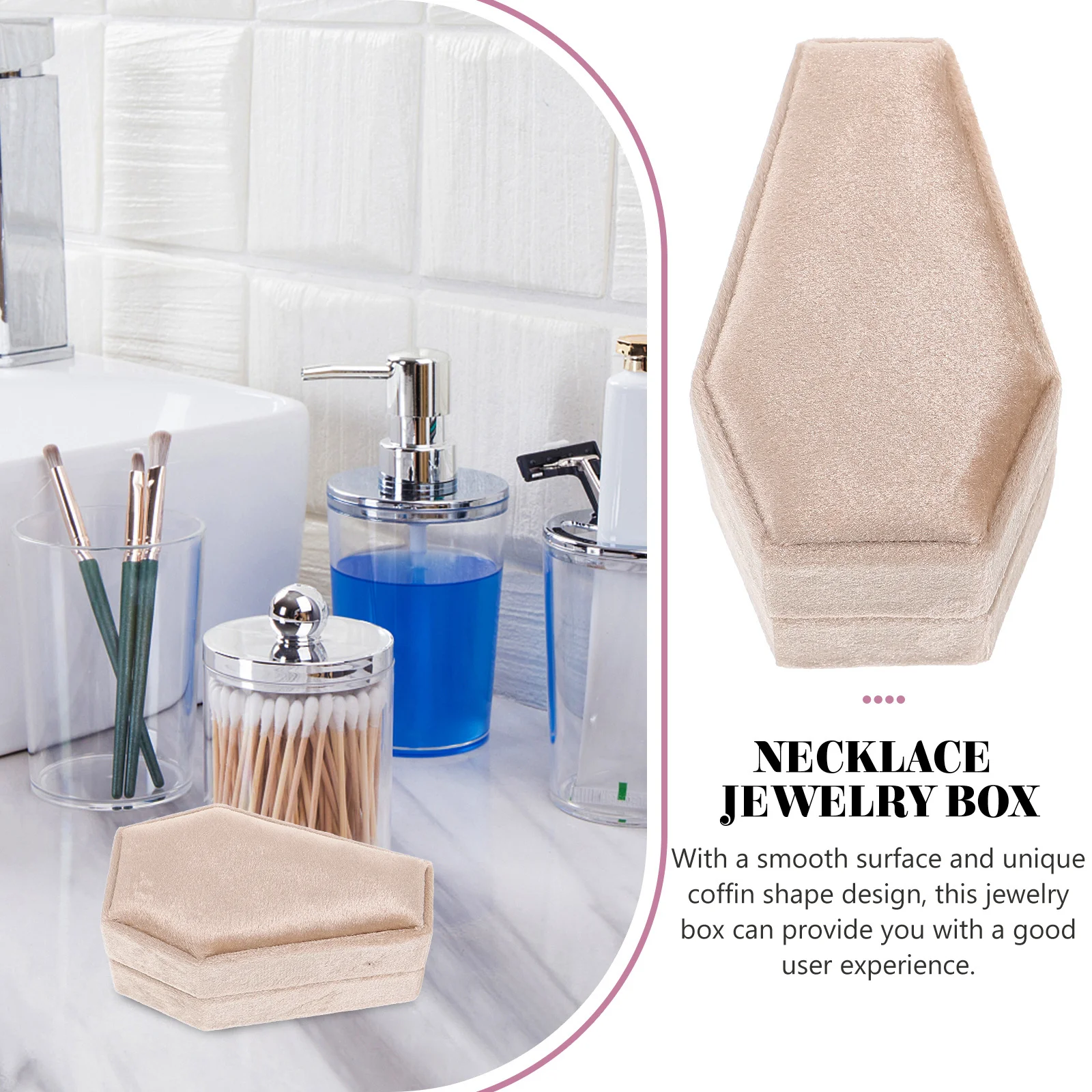 

Container Coffin Necklace Box Casket Soft Abs Halloween Jewelry Organizer