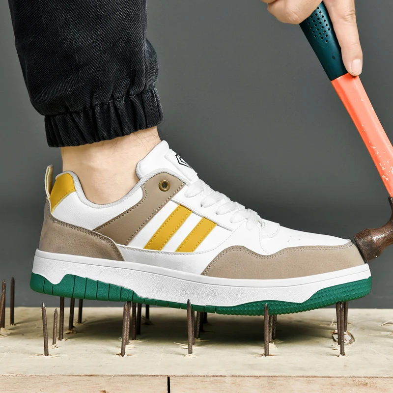 

Safety Shoe Men Work Shoes Lightweight Comfortable Safety Sneakers with Steel Toe Caps Breathable Non-Slip male Work Sneakers