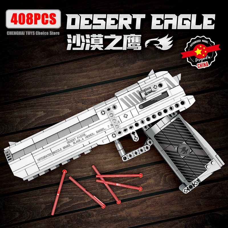 Military Weapon WW2 Submachine 98K Desert Eagle Pistol Building Blocks Model Technical Rifle Bricks Guns Boys Toys for Kid Gifts