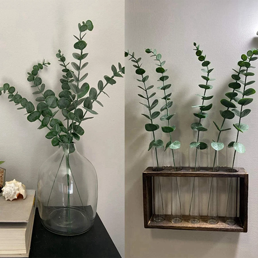 Künstliche Eukalyptusblätter Zweig Bestseller Feiertagsparty Weihnachten DIY Geschenk Heim Vase Hochzeit Brautstrauß Zubehör Dekoration – Detail 11