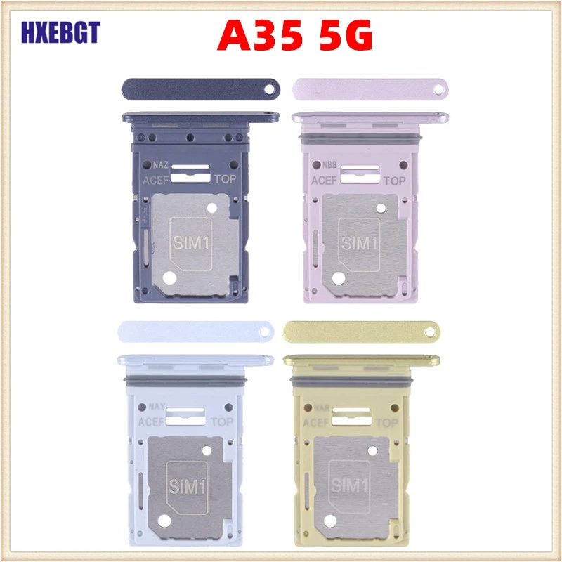 For Samsung Galaxy A35 5G A356  Dual SIM Card Tray Card Tray Adapter Sim Slot Holder Socket Smartphone Repair Part