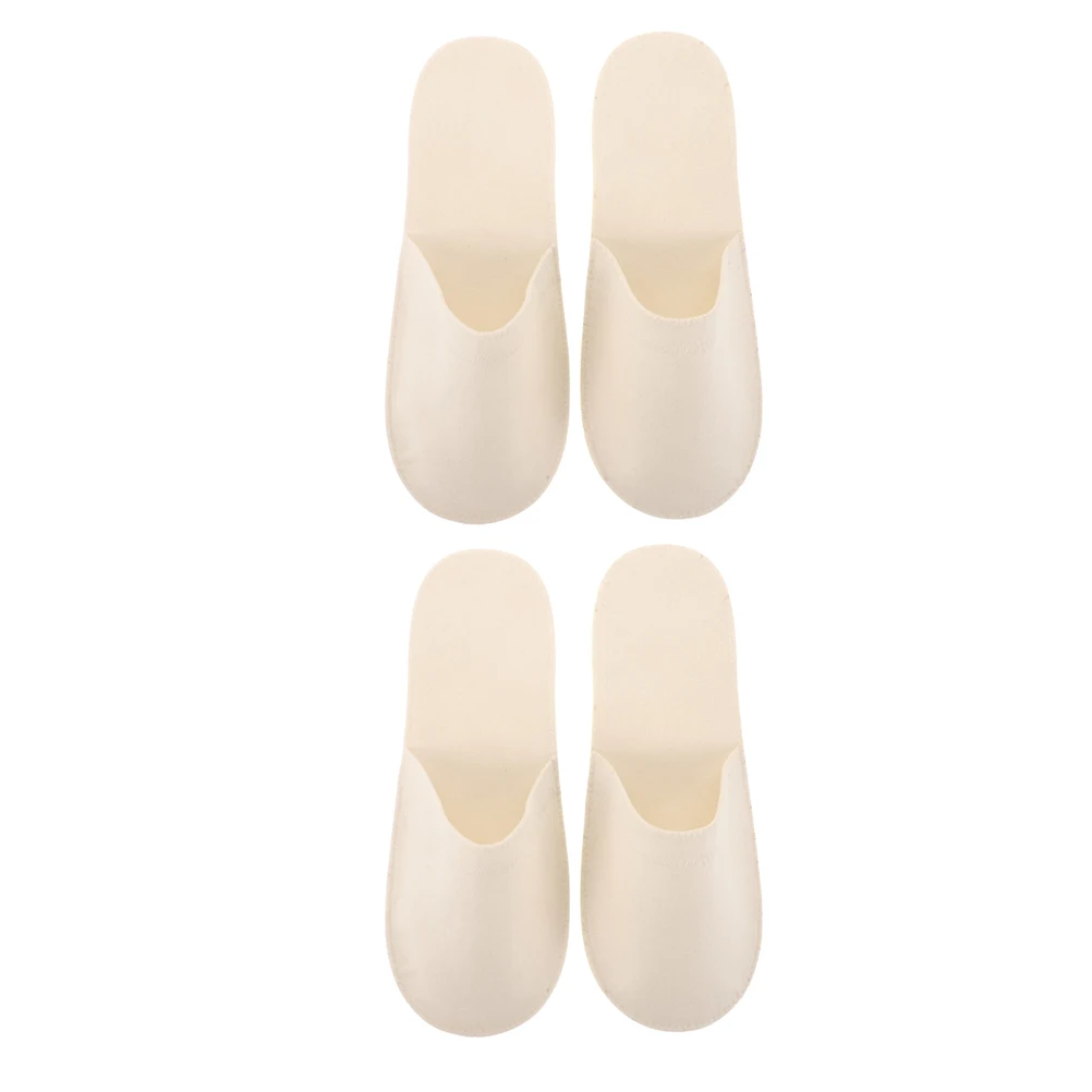 

2 Pairs Slippers Home Guest Disposable Portable Hotel Felt Cloth Paper Convenient Travel Spa