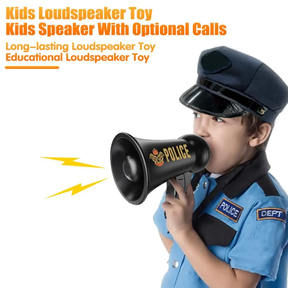 Kids Portable Megaphone Toy Voice Alarm Modes Battery Operated Mini Handheld Bullhorn Children Pretend Play Loud Speaker Toy