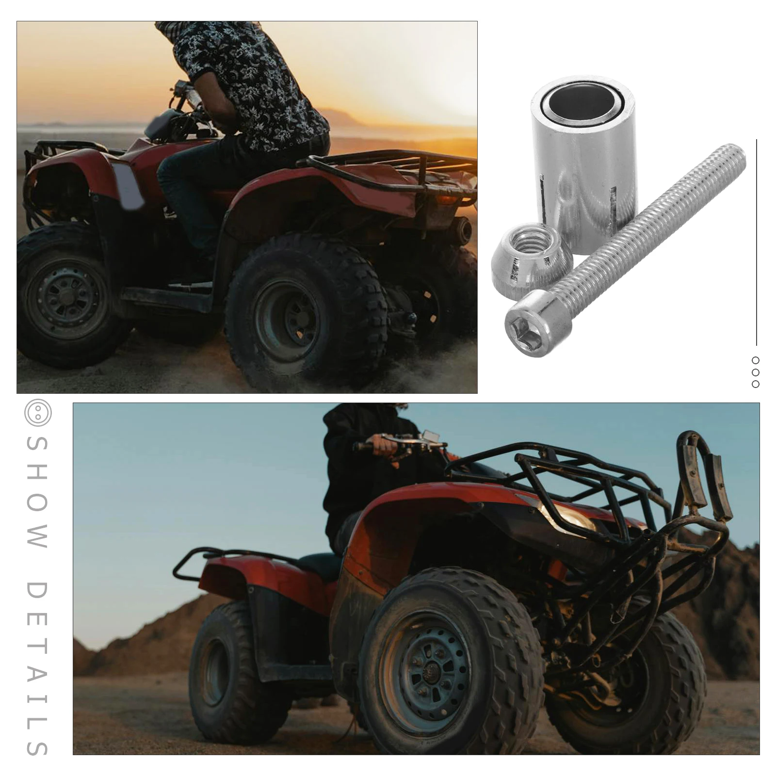 

1Set Motorcycle Mirror Hole Plugs Handlebar Gripping Plug Stable Fit Universal Modification Parts Robust Material