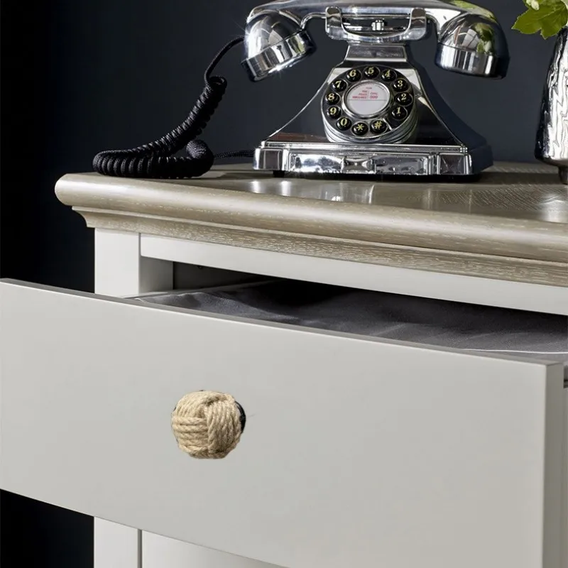 Creative rope material single-hole furniture handles spherical kitchen cabinet handles Home decoration hardware