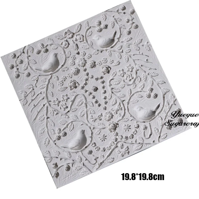 Bird Boder wedding Cake Decoration silicone mold fondant mold cake decorating tools chocolate gumpaste mold