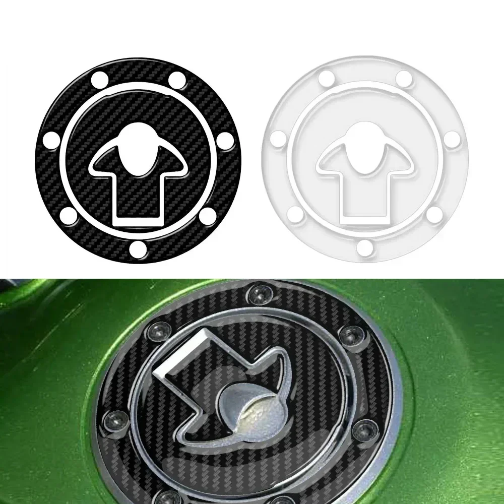 

For Kawasaki Models Up To 1999 (7 Holes) Motorcycle Fuel Cap Cover Decal Sticker 3D Carbon Look