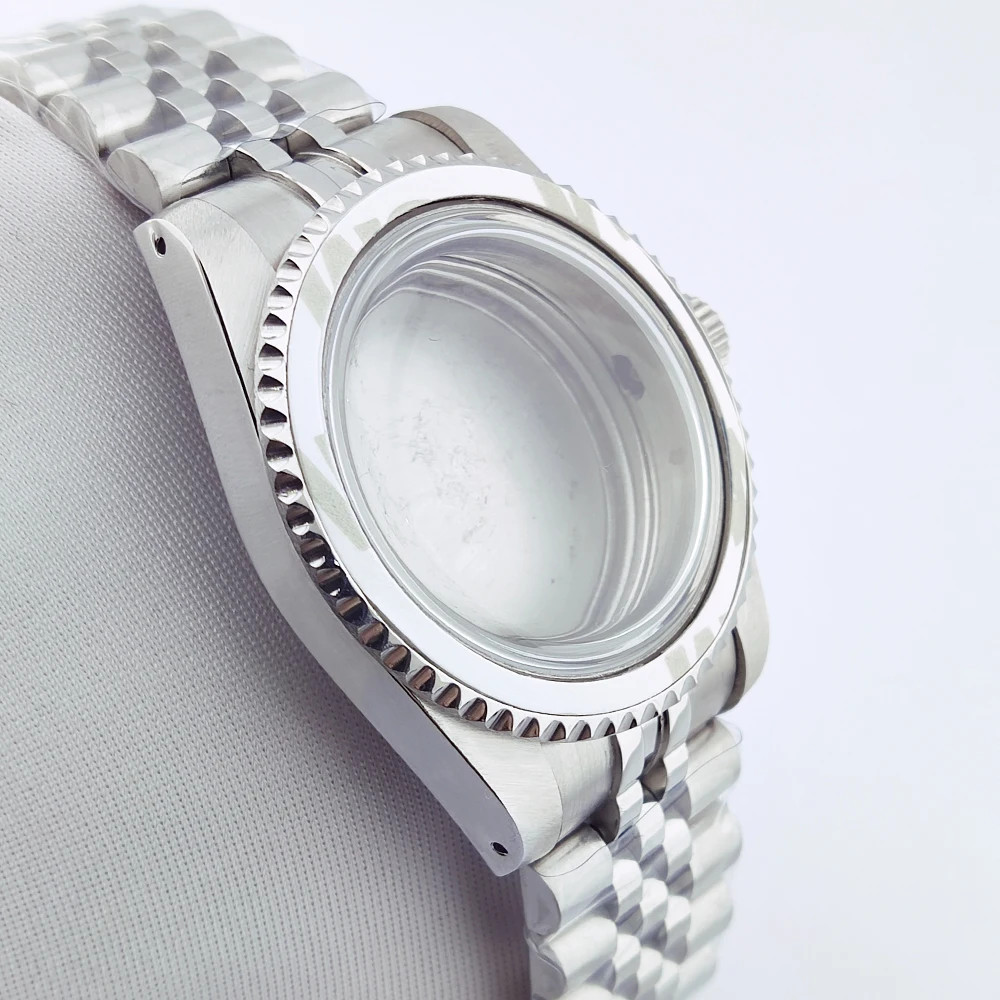 39.5mm Flat Mirror Vintage Case nh35 Stainless Steel Retro Case Watch Case for NH35 NH36 Movement Watches Accessories ﻿