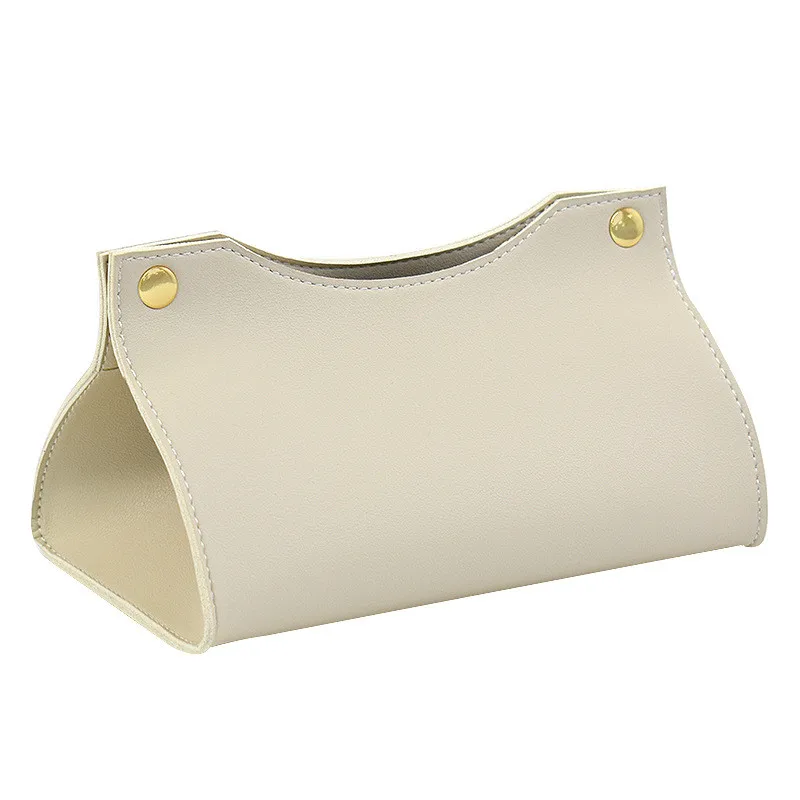 Tissue Box Halter Hause Wohnzimmer Kaffee Tisch Desktop Einfache Serviette Box Küche Lagerung Papier Box PU Leder Organisatoren – Detail 17
