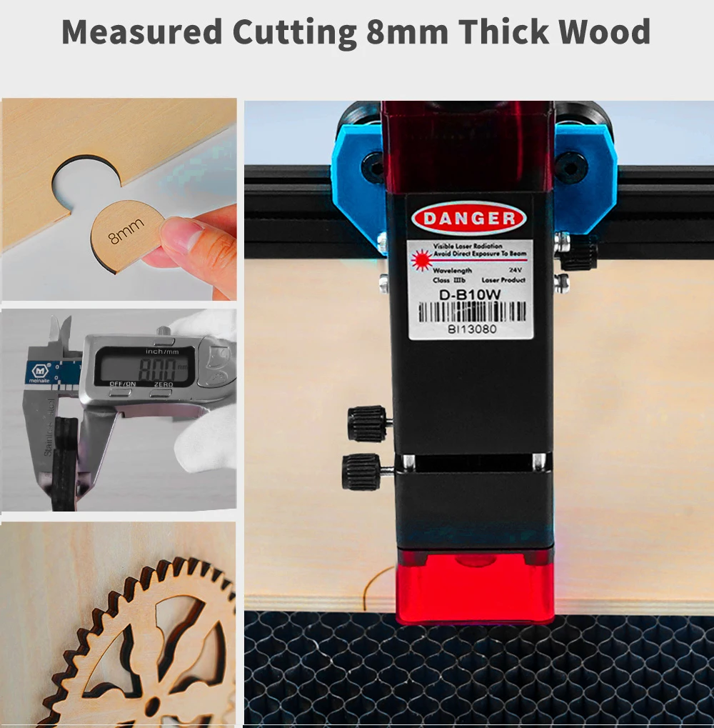Twotrees TTS-10 Pro 80W Laser Engraver Add Touch Screen Metal Laser Engraving Machine DIY Logo Printer Laser Cutting Acrylic MDF