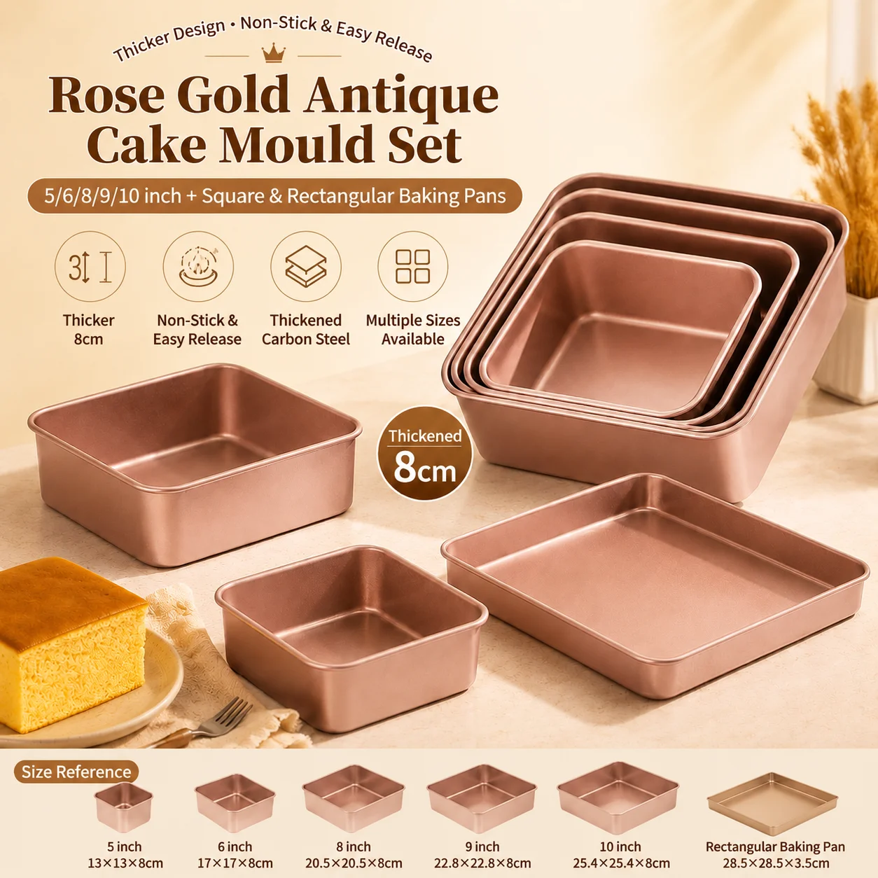 Home Baking Cake Molds Non-Stick Carbon Steel Baking Tools Snowflake Crisp Bread Baking Pan Mold