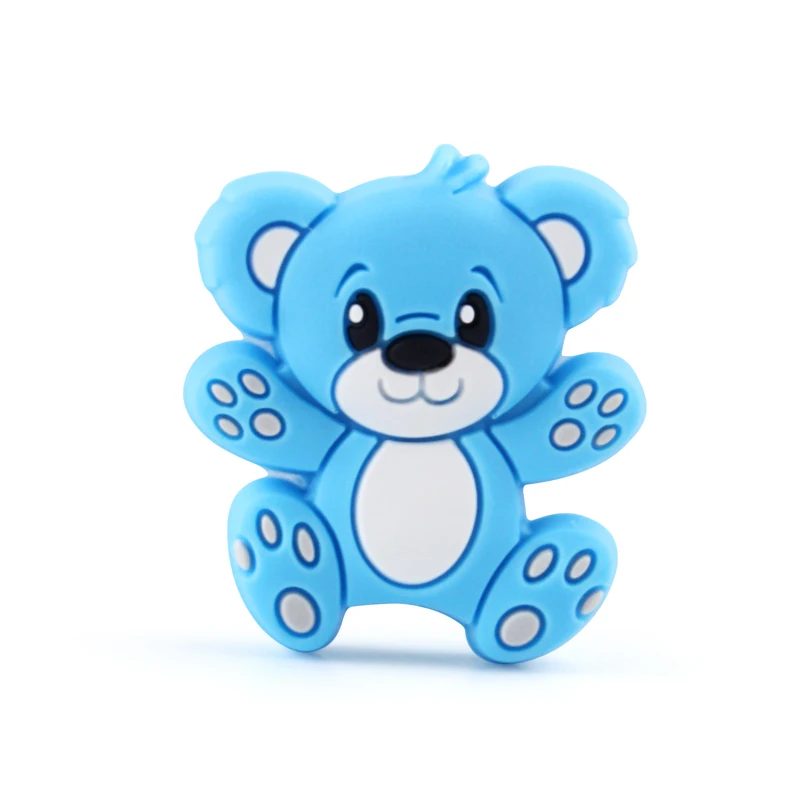 3D Bear Silicone Beads for DIY Keychains and Crafts