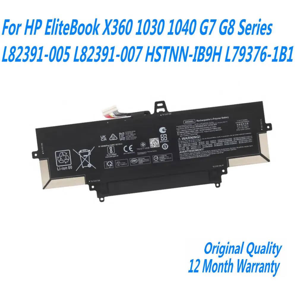 

Новый 7,7 V 54WH HK04XL Аккумулятор для ноутбука HP EliteBook X360 1030 1040 G7 G8