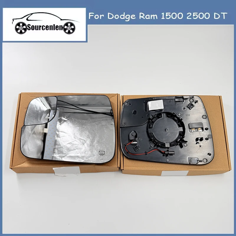 

1 Pair Blind Spot Heated Exterior Side Rear View Mirror Glasses For Dodge Ram 1500 2500 DT 68402095AA 68402094AA