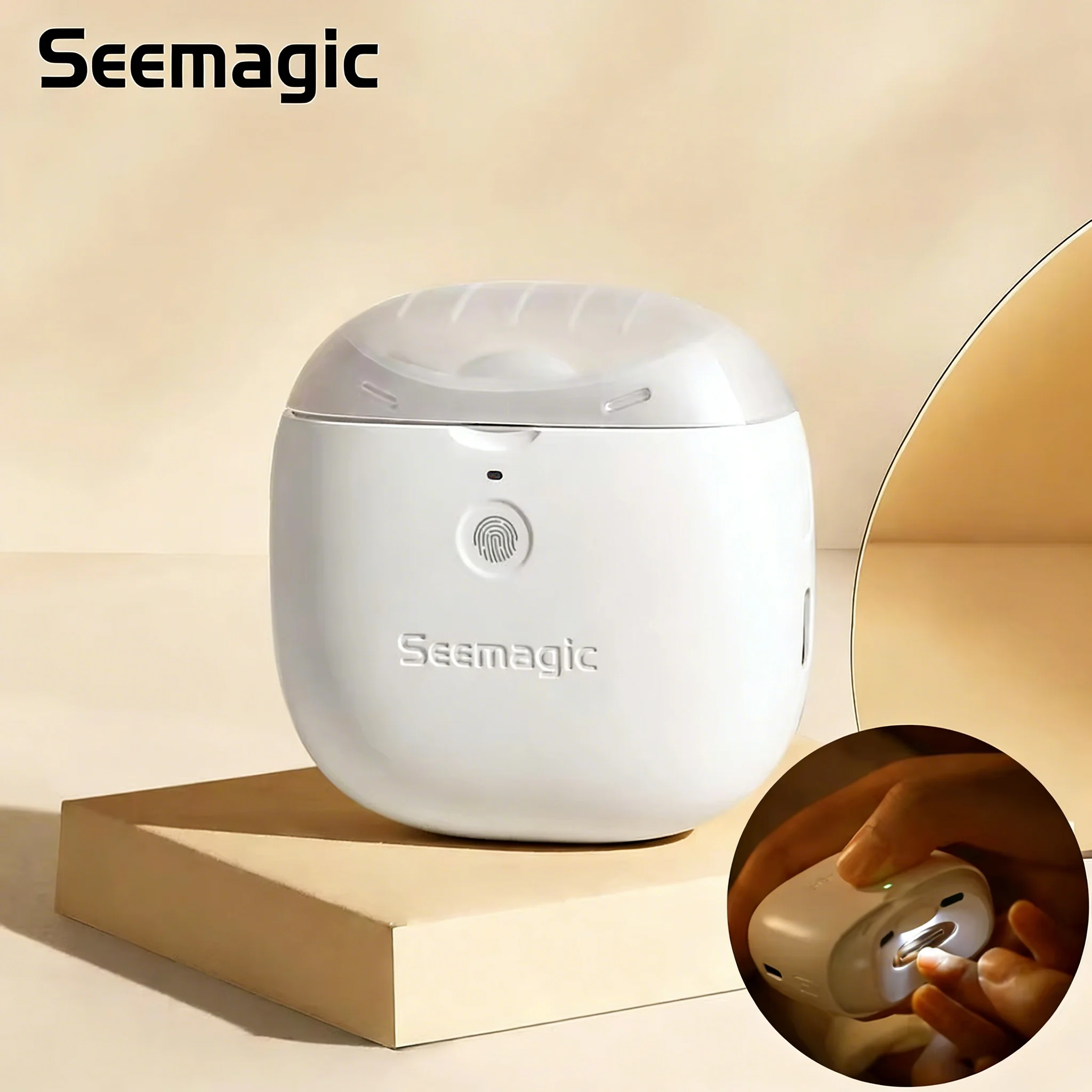 

Seemagic Electric Automatic Nail Clipper pro Touch start infrared protection Upgrade cutter head with led light Trimmer