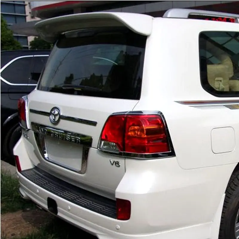 For Land Cruiser LC200 Spoiler ABS Material Car Rear Wing Primer Color Rear Spoiler For Toyota Land Cruiser FJ200 Spoiler