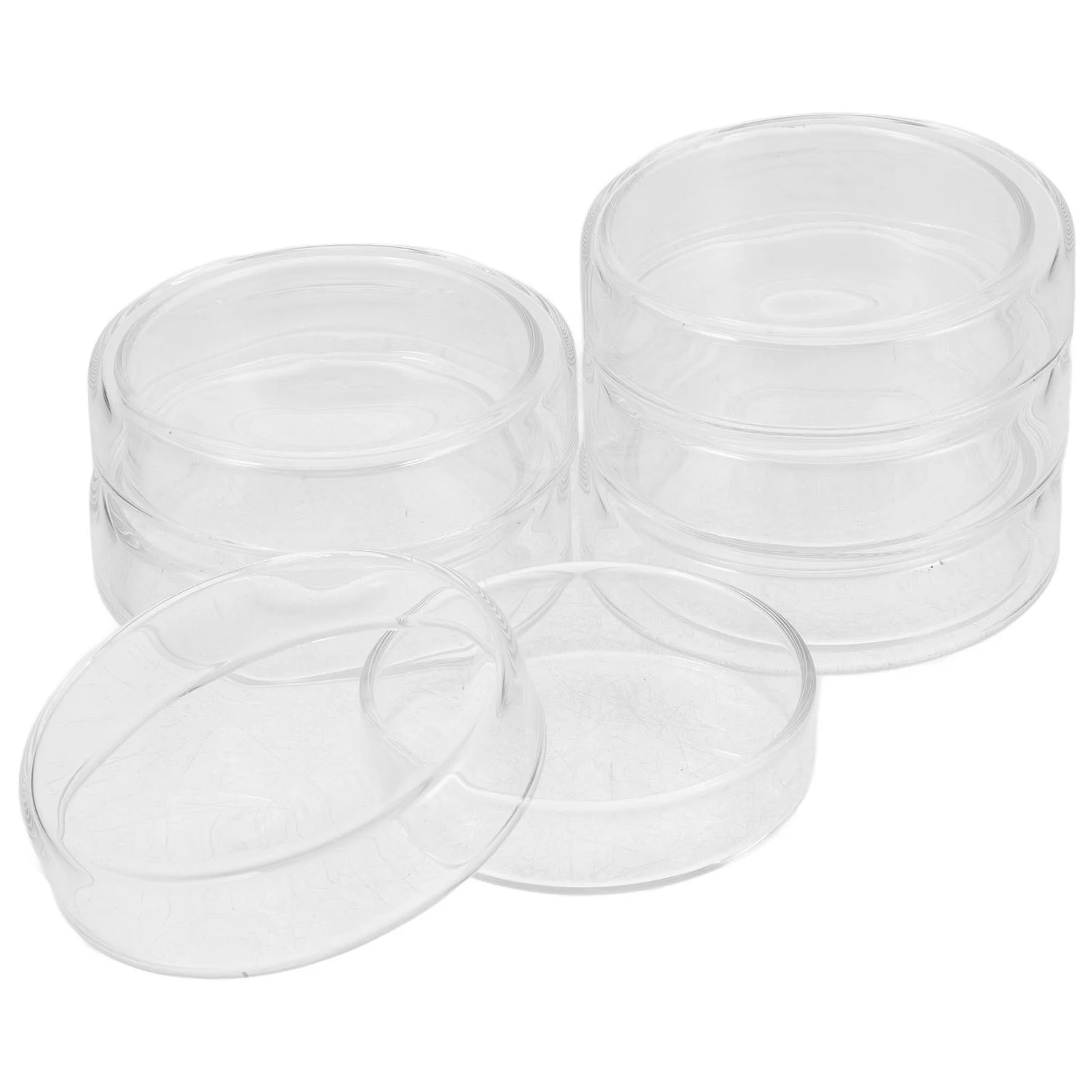 6 Pcs Multiplicity Glass Petri Dish Cell Stand Laboratory Supplies Jam Pot Dishes