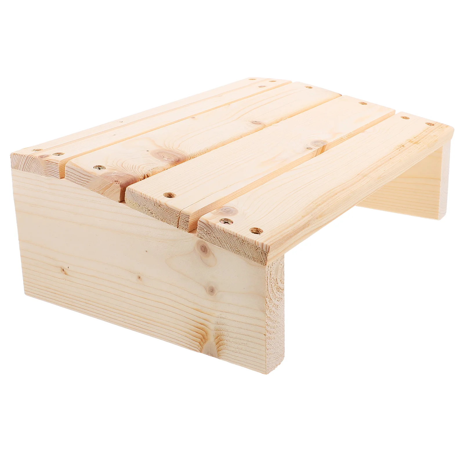 Foot Mat Rest for under Desk Office Footrest Airplane Work Stool Wood Wooden Footstool Raised