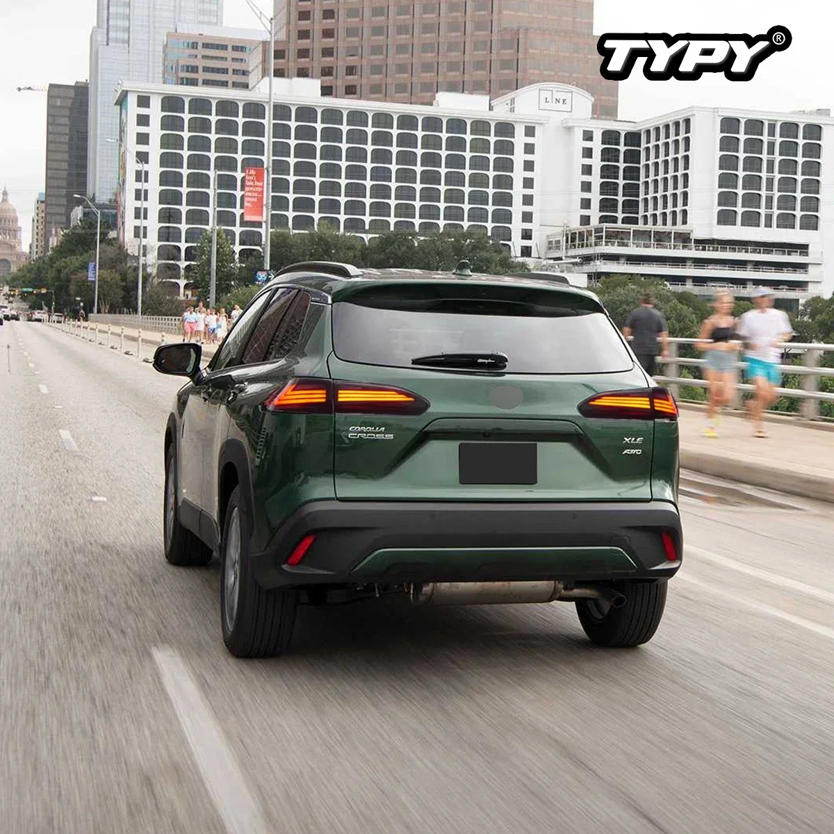 

TYPY Новый светодиодный задний фонарь, обновленный, модифицированный для Toyota Corolla Cross, задние фонари 2020-2023, динамический сигнальный задний фонарь, автоаксессуары