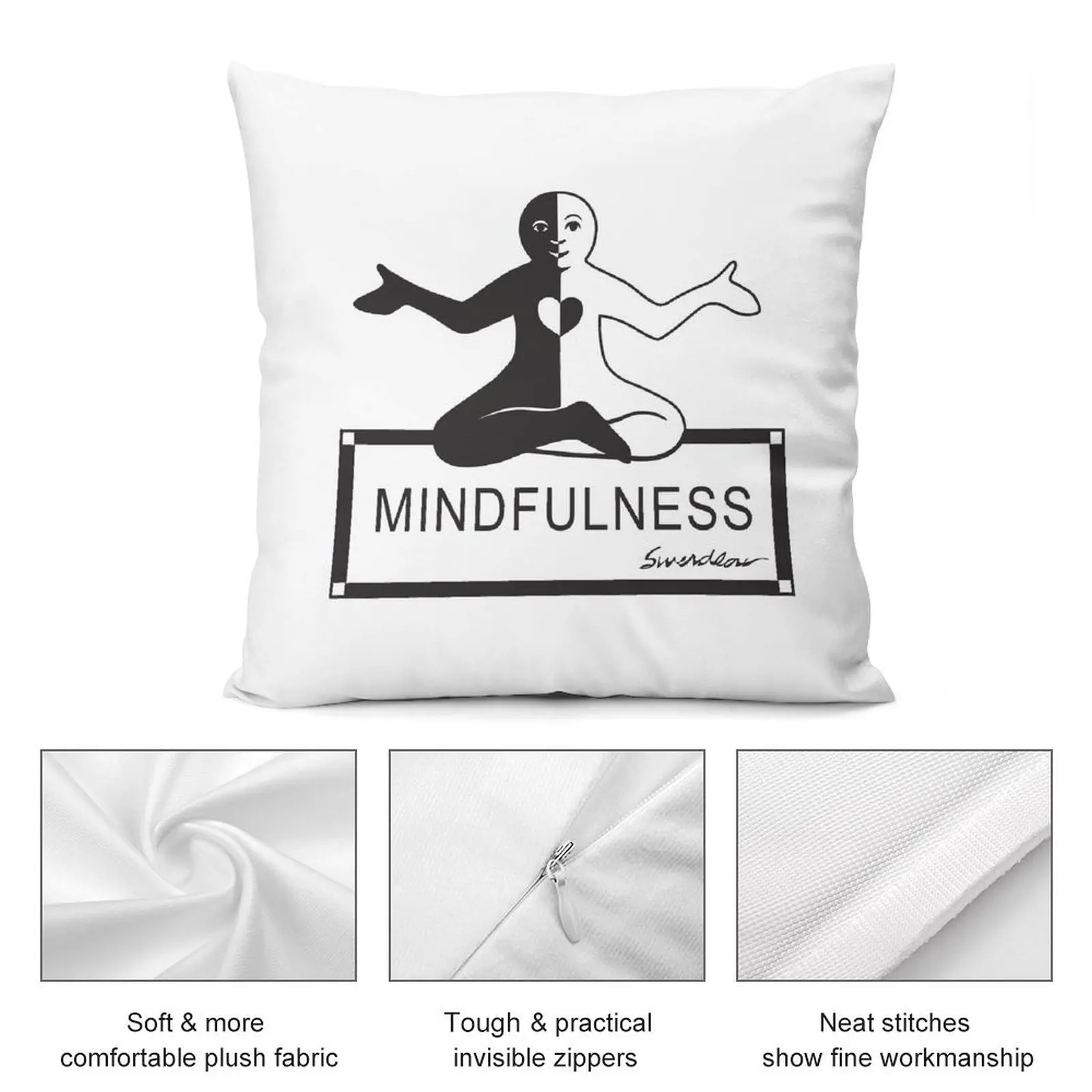 Mindfulness & Balance Throw Pillow sleeping pillows Cushions Throw Pillow pillow