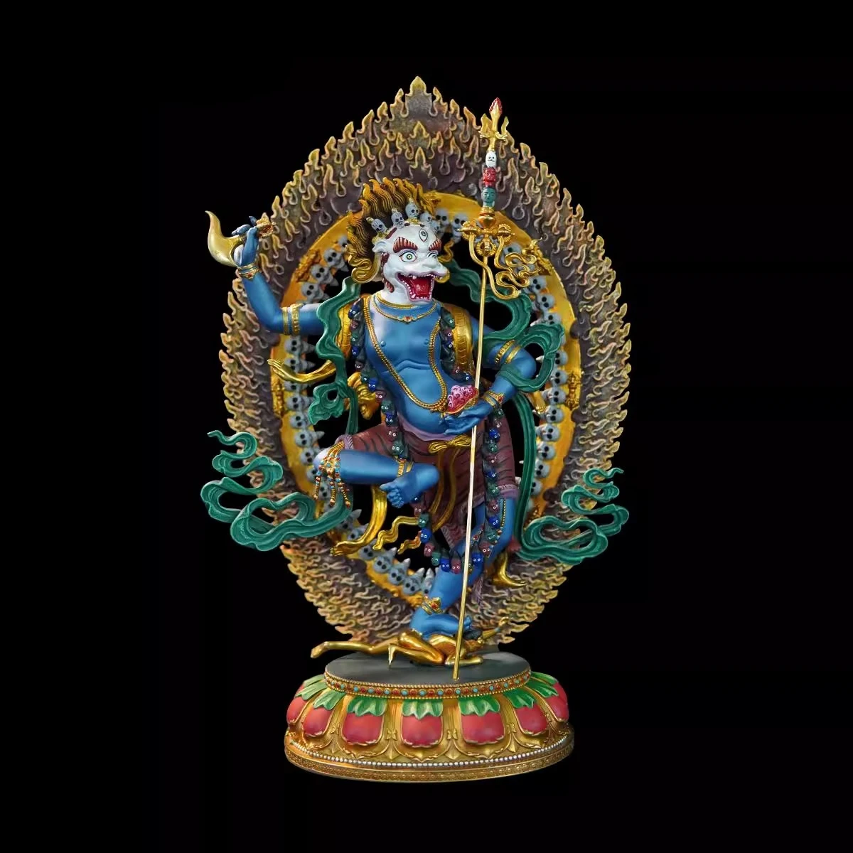 

Непал Тибет Ремесло Ваджварарихи Статуя Ручной Работы Чистая Медь Тибетский Буддизм Декор