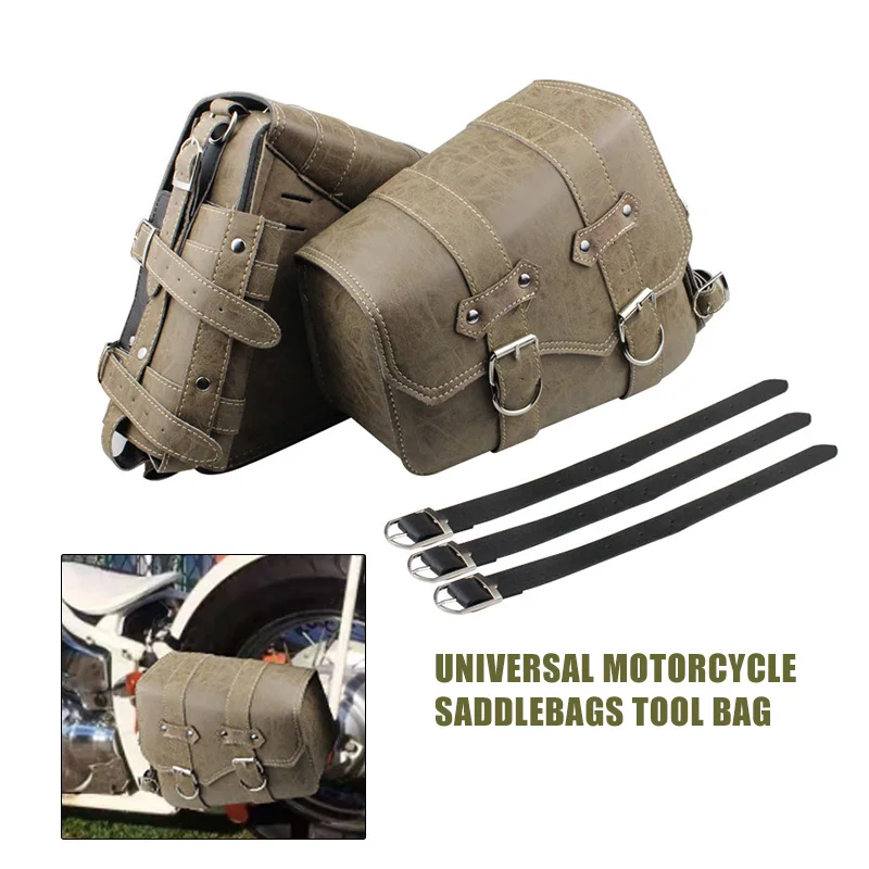 

For Honda CMX300 CMX500 For BMW R1200GS R1250GS C400GT Universal Motorcycle Saddlebags Left Right Side Tool Bag PU Leather