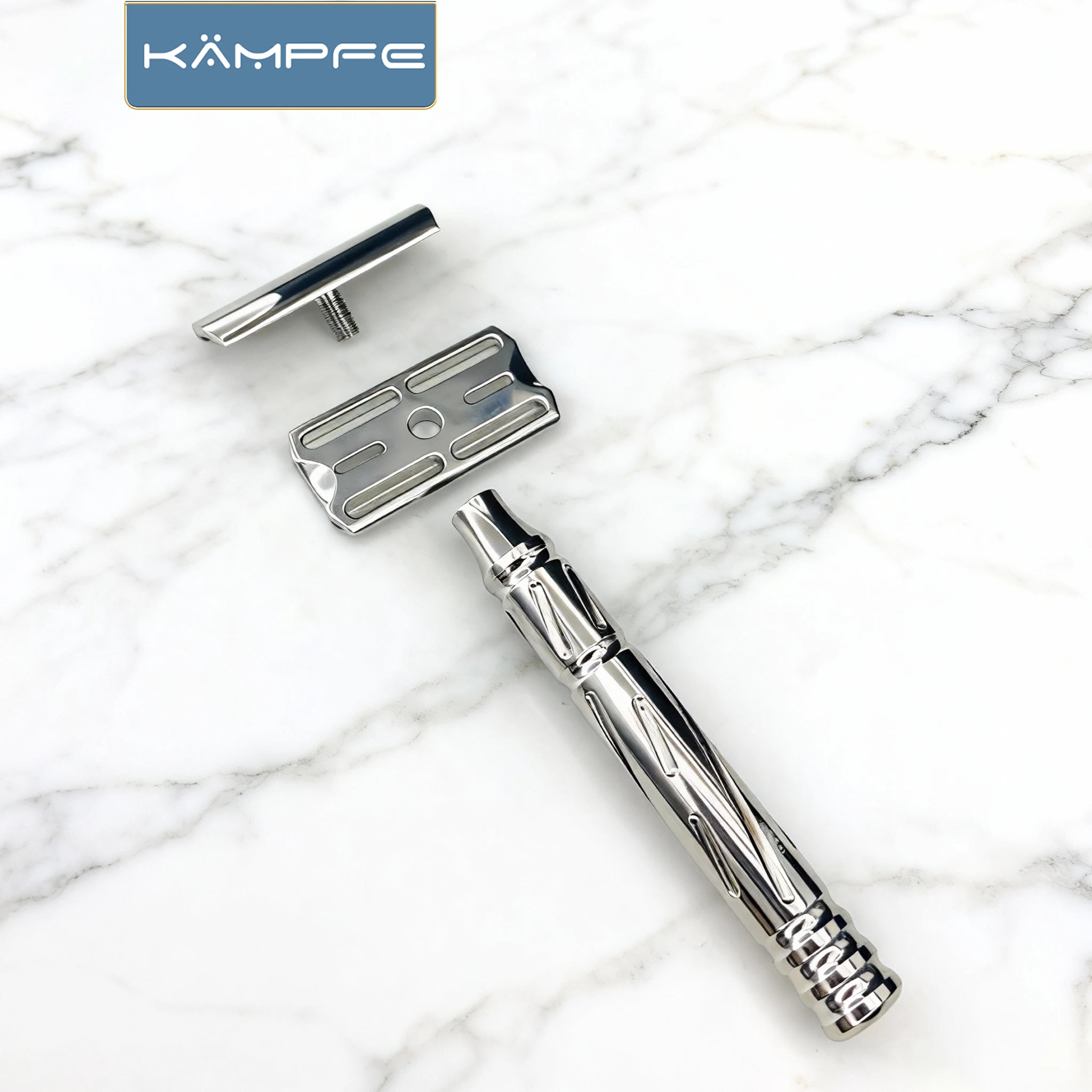 Kampfe Manual Safety Stainless Steel classic Cleaning Beard Shaver Wet Grip New Trimmer for men with 5 razor blades view 4