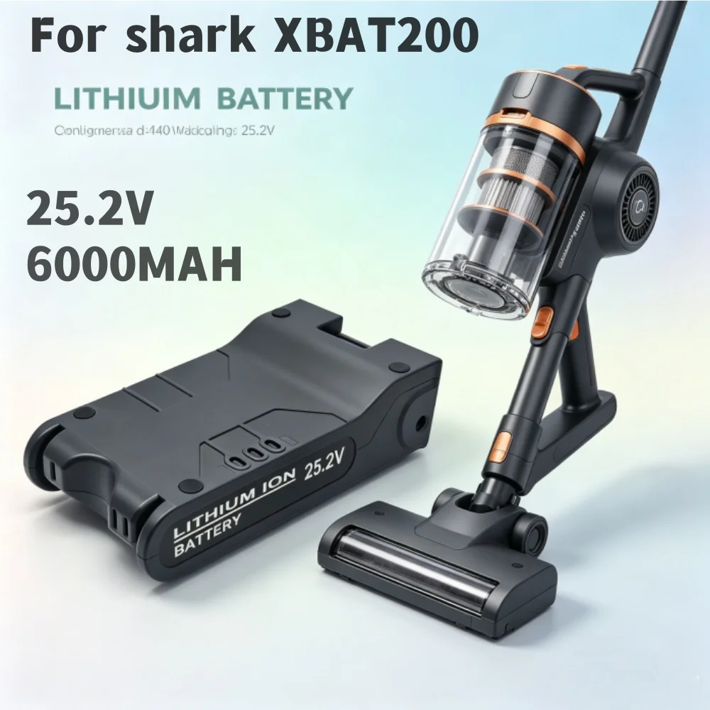 25.2V 6000mAH lithium-ion vacuum cleaner battery, For Shark XBAT200 ION Rocket IONFlex and IONFlex Cordless Vacuums Battery