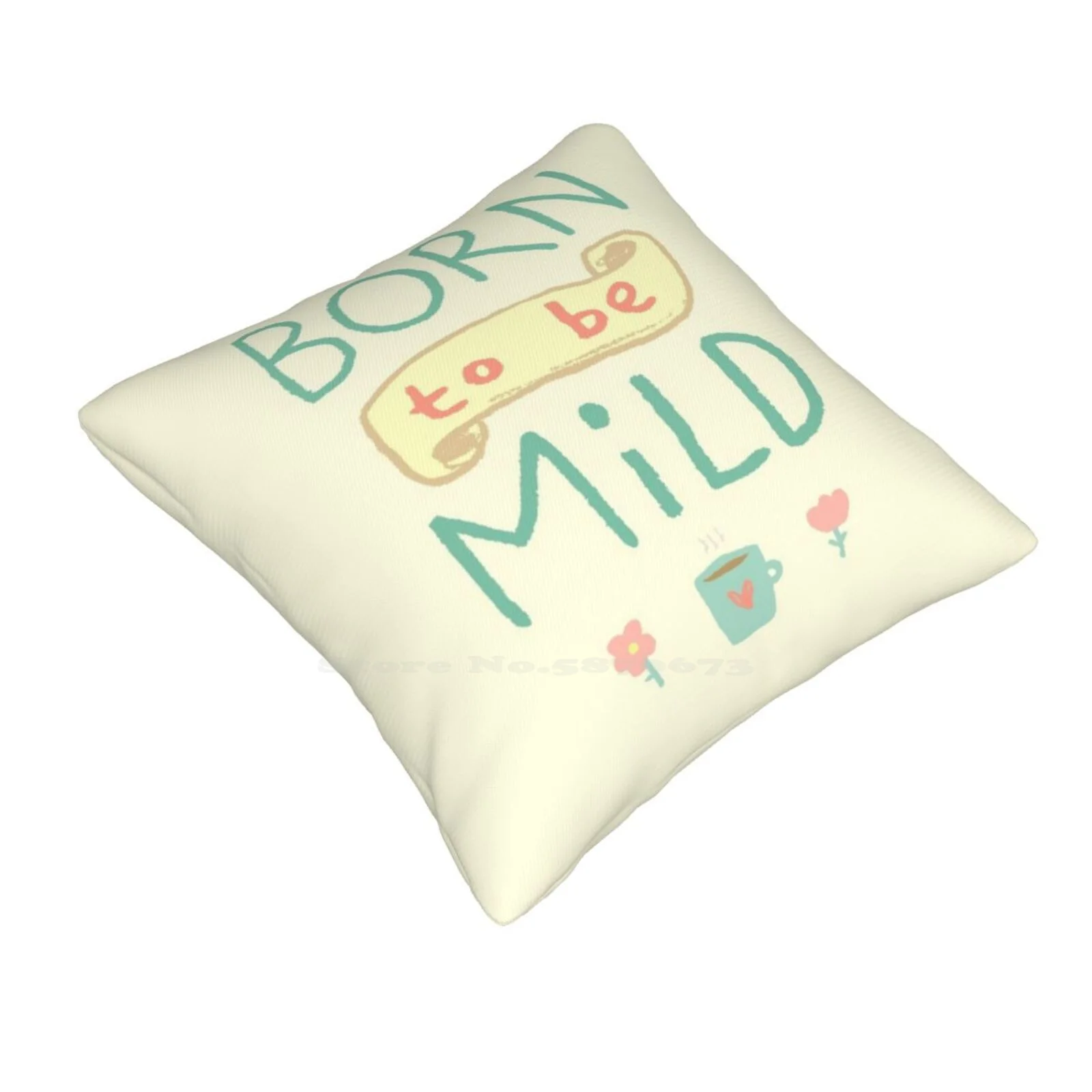 Mild Thing Fashion Sofa Throw Pillow Cover Pillowcase Mild Thing Born Wild Play Words Pun Text Typography Funny Silly Cute