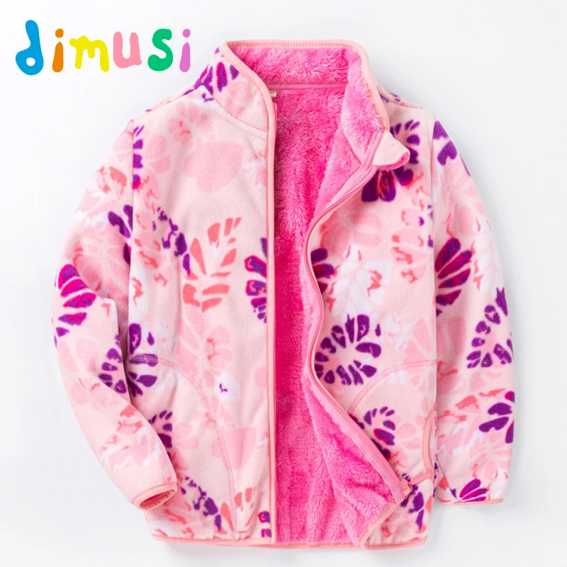 

Autumn Winter Kids Jacket Outdoor Casual Plus Fleece Thickened Girls Fleece Coat Fashion Home Wear Warm Tops Children's Clothing