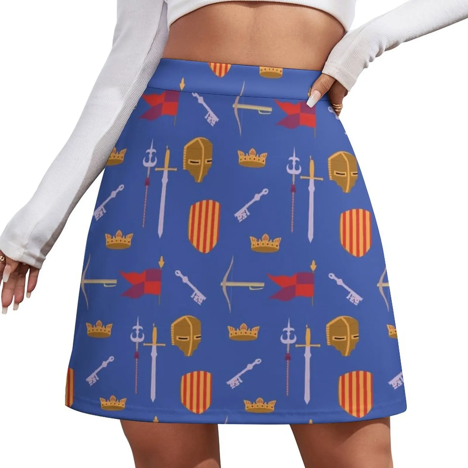 Cute and Colorful Medieval Icons Pattern Mini Skirt modest skirts for women luxury evening dresses 2025