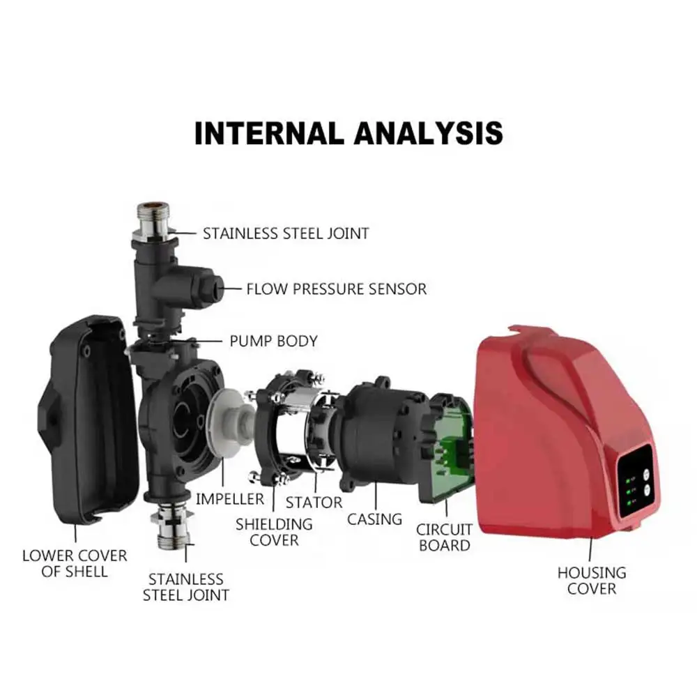 65w 16m³/h 12m Dc Booster Pump 24v High Lift Water Pipe Booster Pump Solar Water Heater Booster Pump