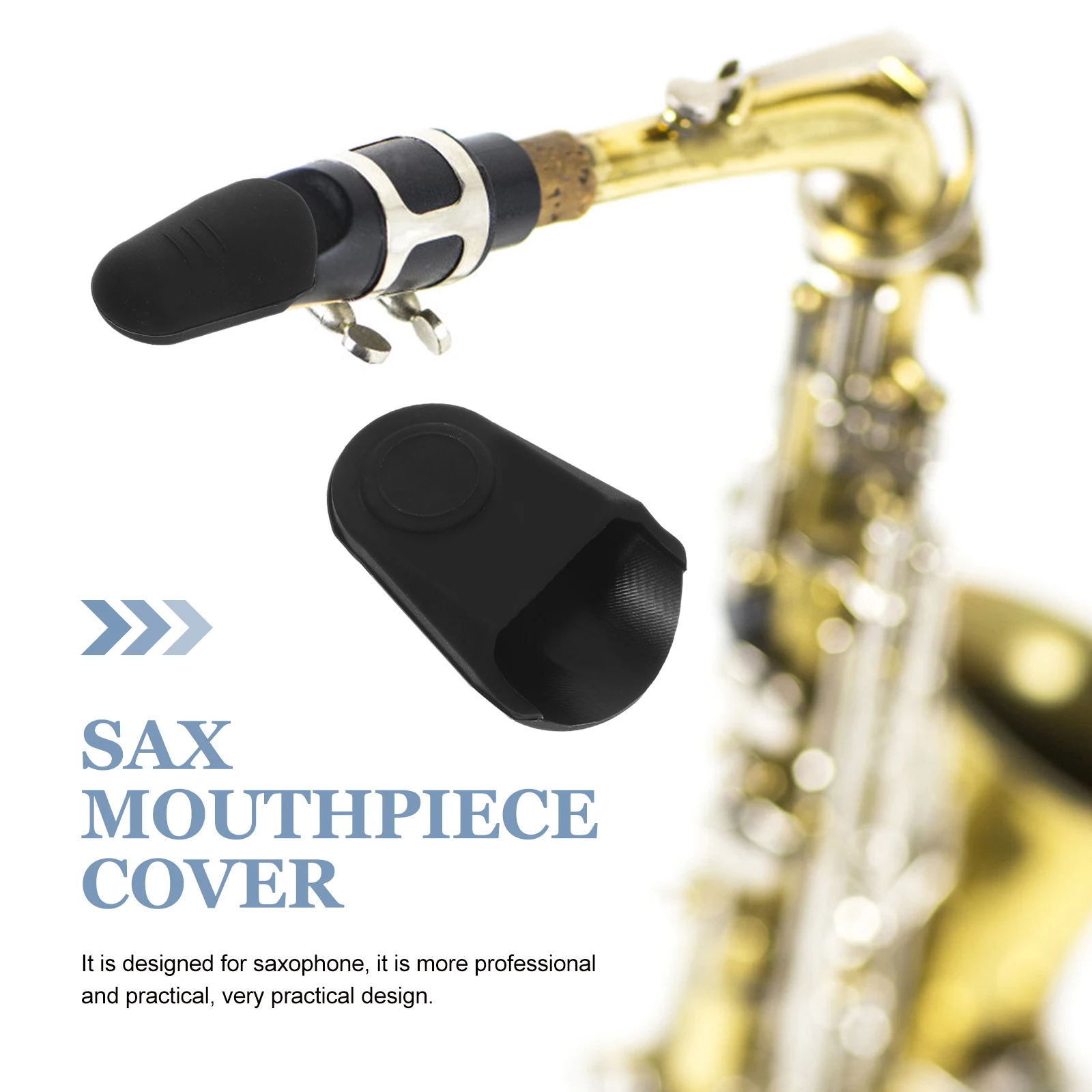 

Saxophone Mouthpiece Cover Protective Case Music Instrument Accessory Rubber Dust Proof Practical Design Safe To Use Sax