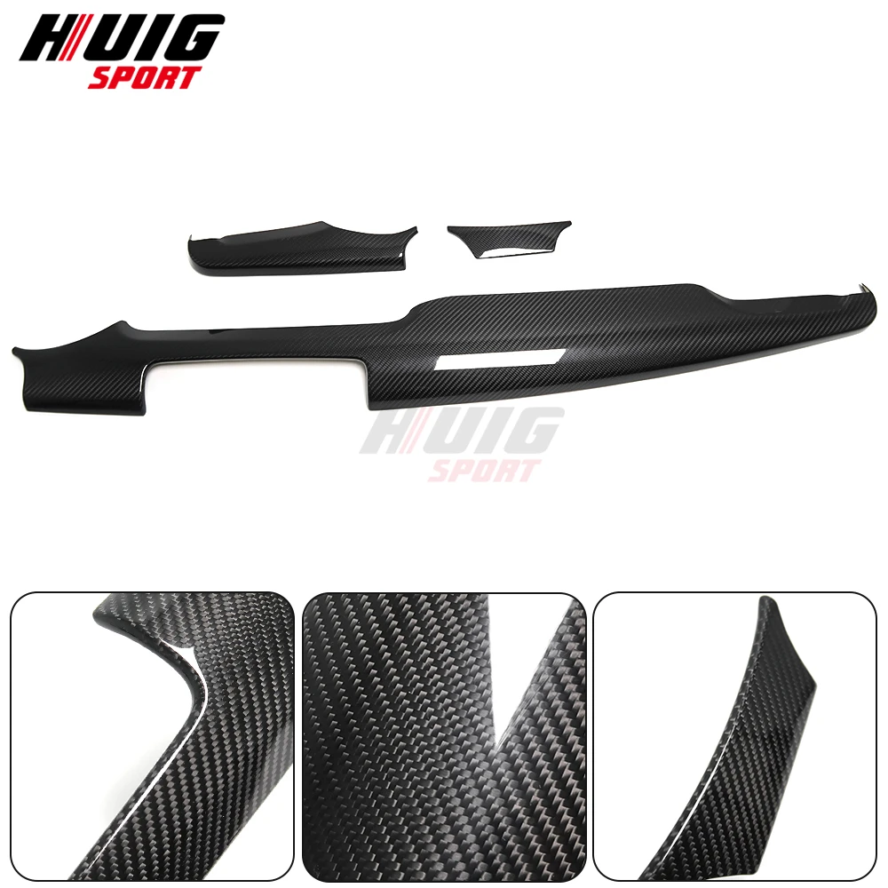 ألياف الكربون سيارة الداخلية مركز والعتاد التحول لوحة وحدة التحكم الجانب الباب الديكور غطاء الكسوة لمازيراتي كواتروبورتي 2016-2021 #4