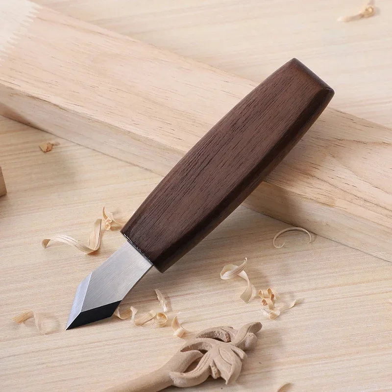 For Woodworking Carving and Marking Marking Knife Double Bevel Striking Knife with CR-V Sharp Blade Wooden Handle