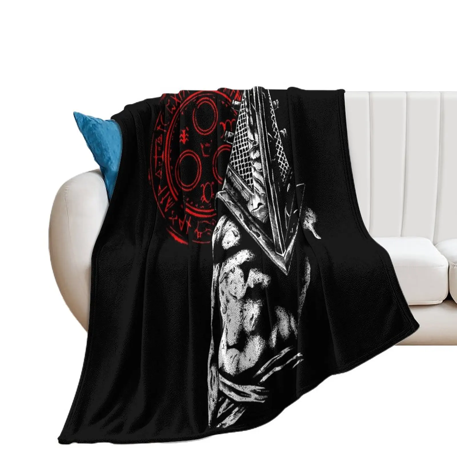 Chain link and fog Throw Blanket Retros Designers halloween Luxury Brand Blankets