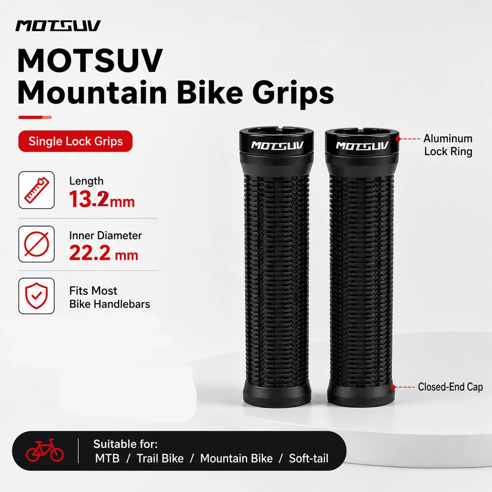 Mountainbike-Griffabdeckung, Universal-Griffabdeckung für BMX-Fahrräder, ultraleicht, rutschfest, universell passend. – Detail 11