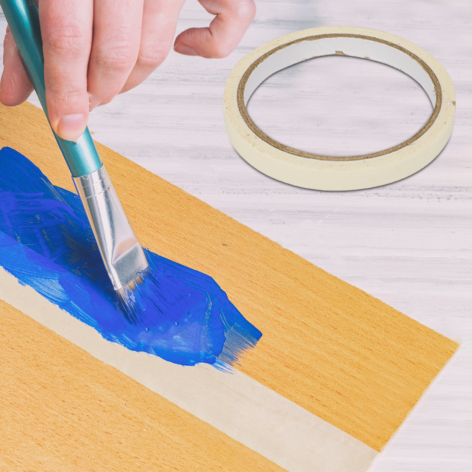 

10 Rolls Masking Tape Paint for Walls Fine Painters Crafting Textured Paper Multi-use White Delicate