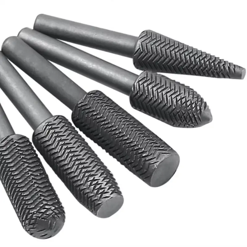 Juego de limas rotatorias de doble corte, modelos completos, vástago de 6mm, lima de acero superdura para trabajar la madera y pulir metales, 5 uds.