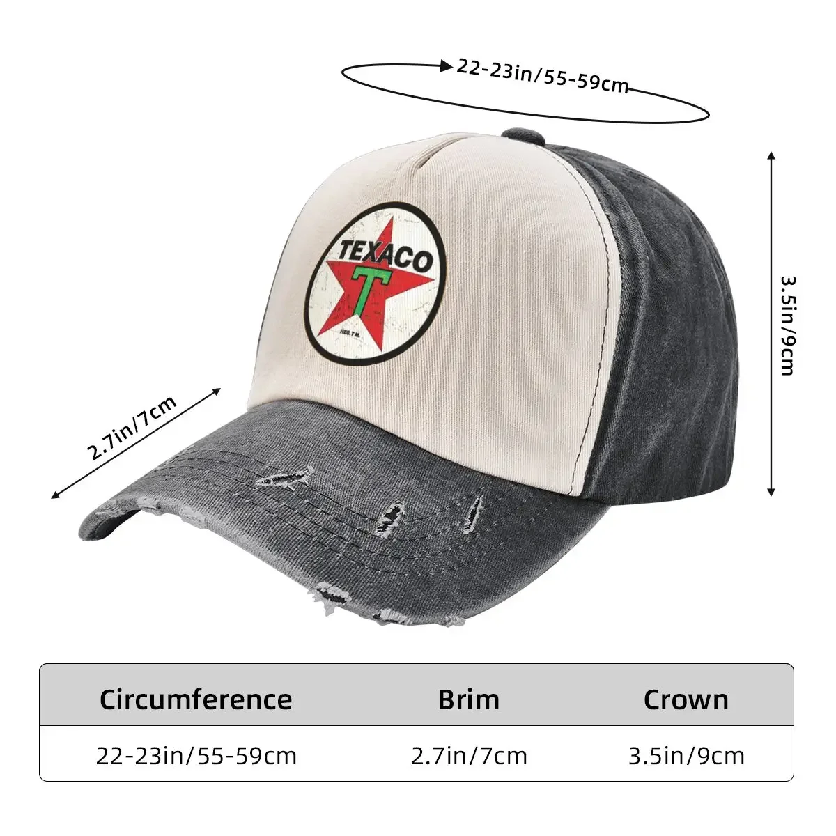 Texaco Distressed Sign Baseball Cap Sun Cap fashionable Trucker Cap derby hat Woman Hats Men's