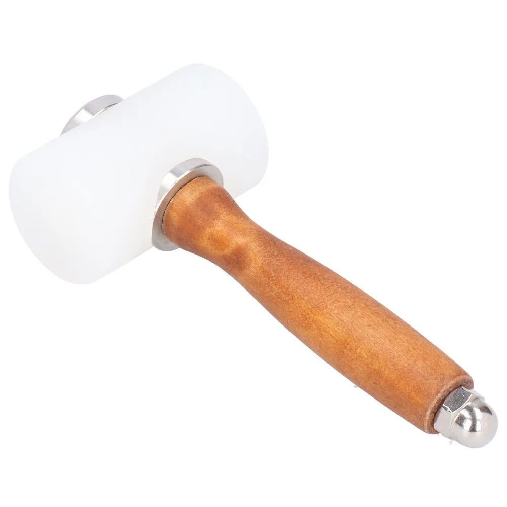 Length 19cm Leather Carving Hammer Different Colored Handles Wooden Handle Nylon Craft Mallet Leather Stamping Tool