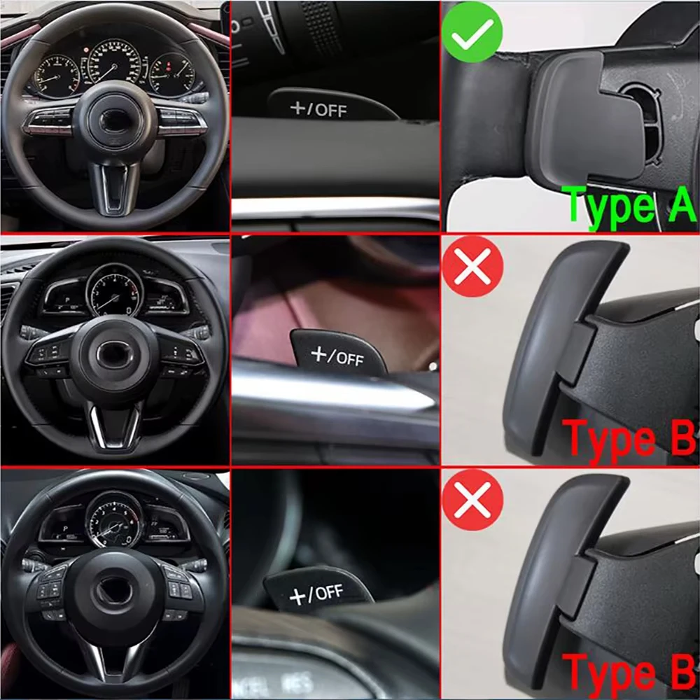 عجلة توجيه سيارة DSG التحول مجداف تمديد شيفتر ملصقات لمازدا 3 2019 CX30 MX30 2020 2021 CX-30 MX-30 e-SKYACTIV-G توربو