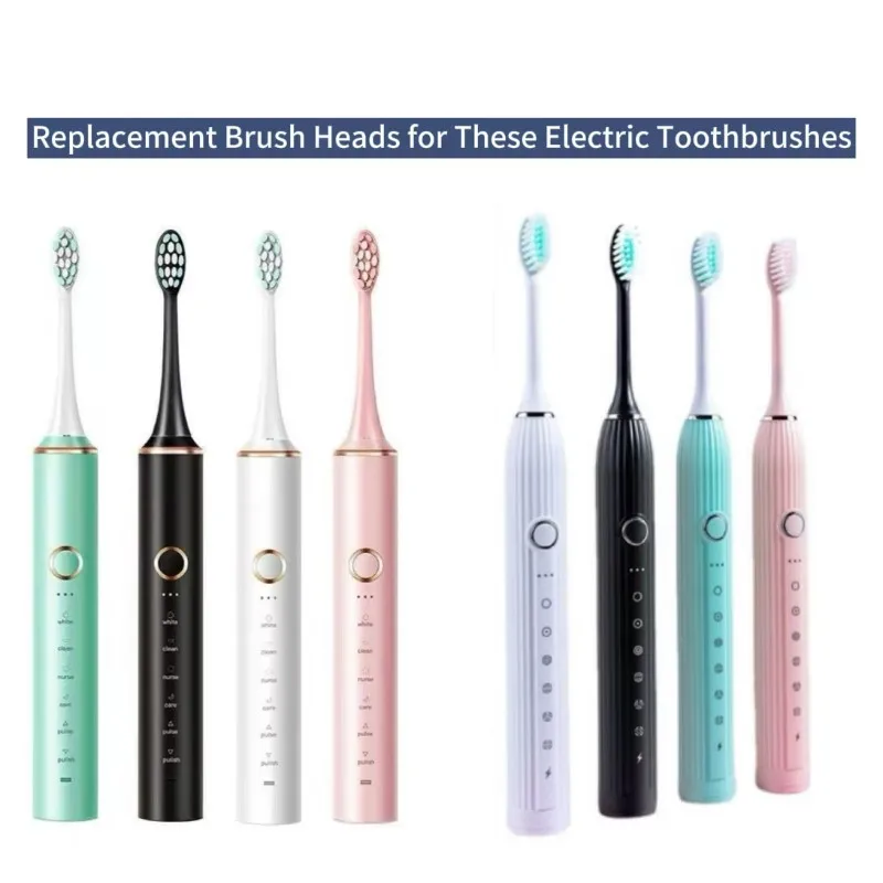 8pcs/pack Battery Toothbrush Head Soft Bristles Replacement for Oral B 3733 4732 Rotating Power Dual Clean Complete Brush Heads