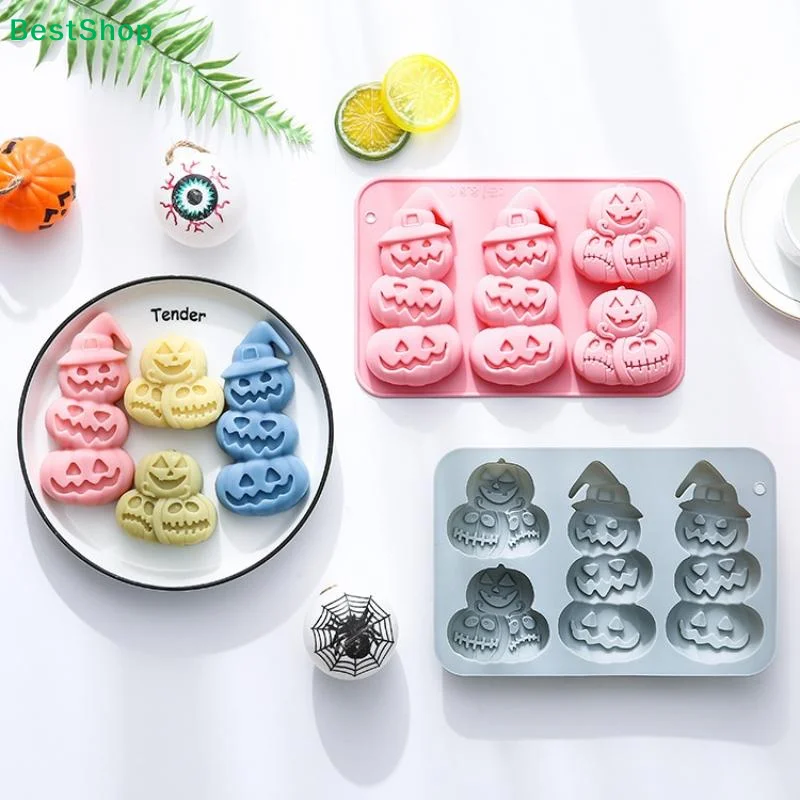 Pumpkin Silicone Mold Halloween Chocolate Candy Mould, Pumpkin Shaped Baking Mold For Halloween, Jelly, Ice Cubes, Cookies