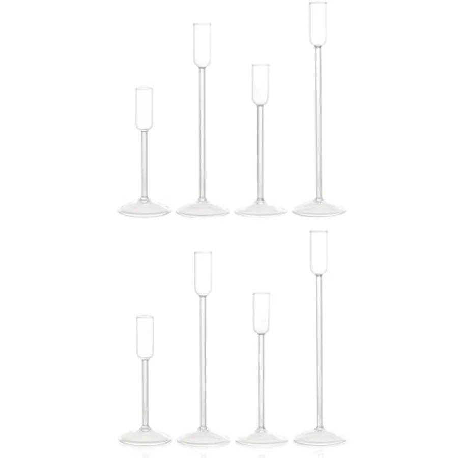 

Подсвечник Willceka стеклянный для конических свечей, высокий, 4 варианта высоты, для центра стола, свадьбы, вечеринки, прозрачный