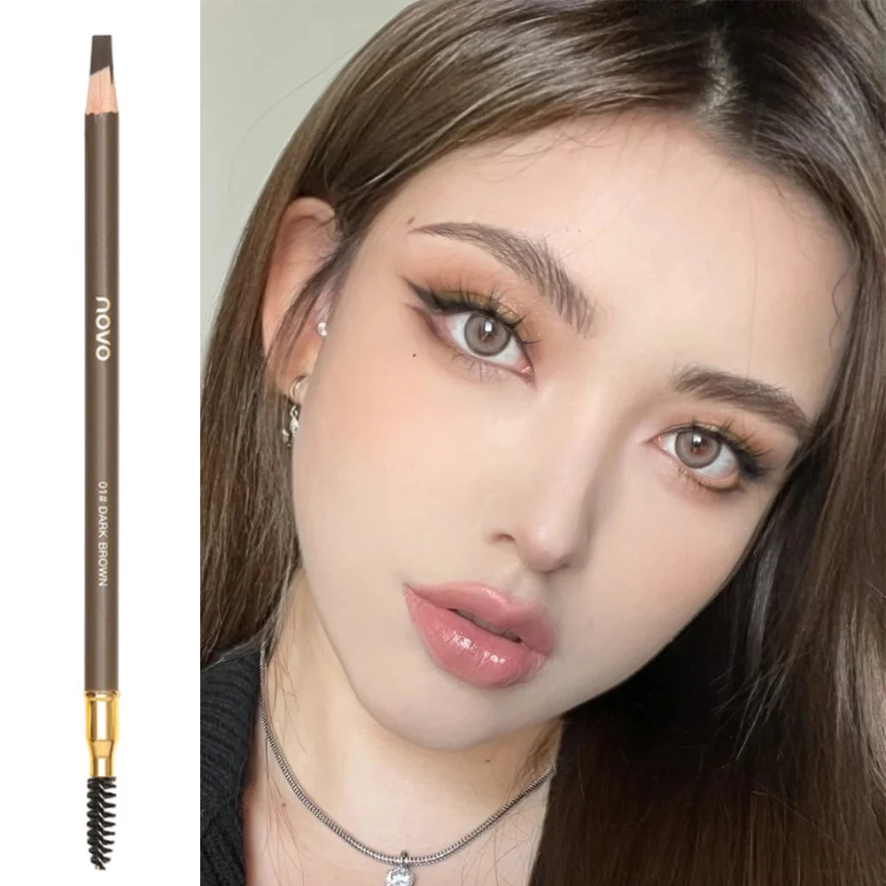 Waterproof Sweatproof Eyebrow Pencil Non-smudge Matte Natural Lasting Brown Wild Brow Eyeliner Lower Eyelashes Makeup Cosmetics