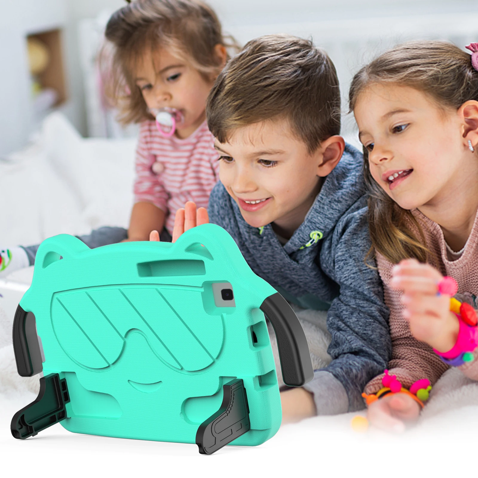 Cute Cartoon EVA+PC Kids Case for Samsung Galaxy Tab A7 Lite 8.7 inch Little Hand Kids Cover for SM-T220 T225 2021 5