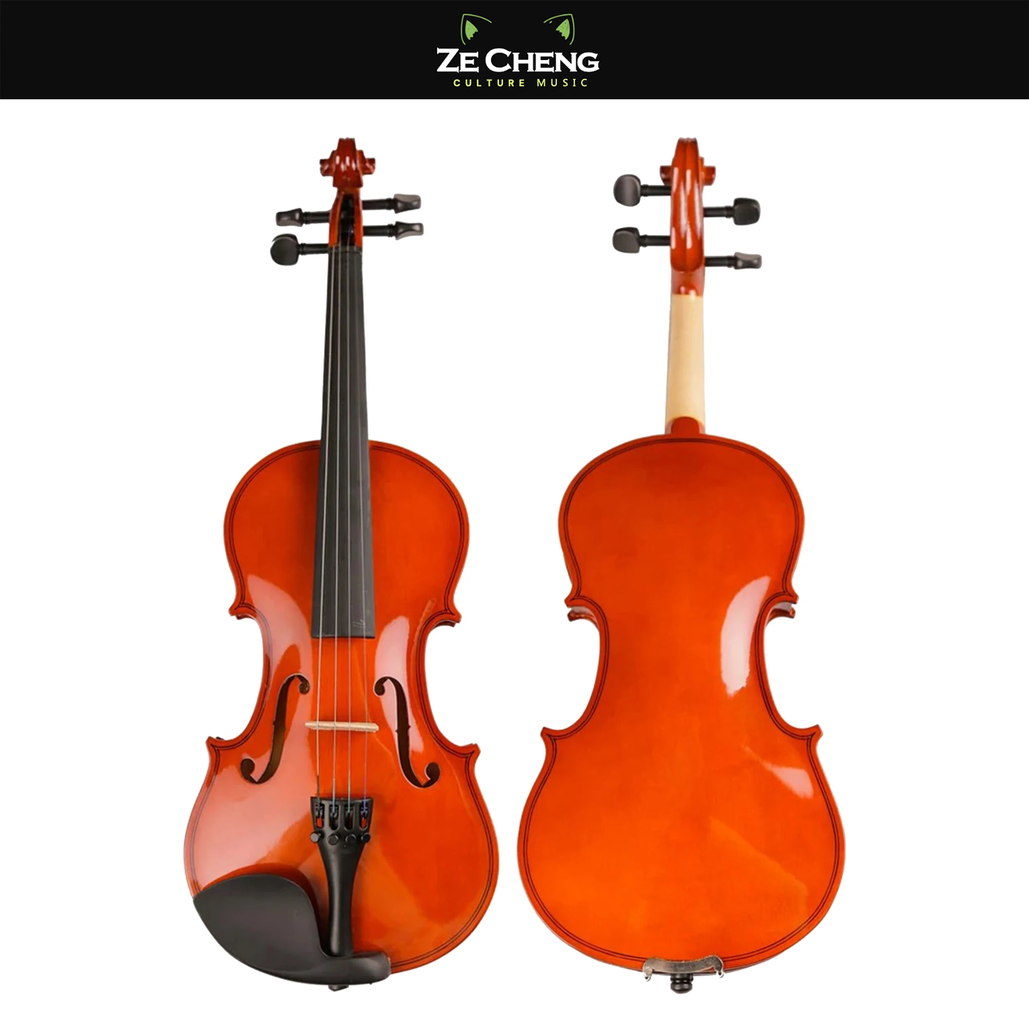 4/4 3/4 Solid Wood Violin for Beginners, Student Violin Set with Case Bow Strings, Practice Performance Violin